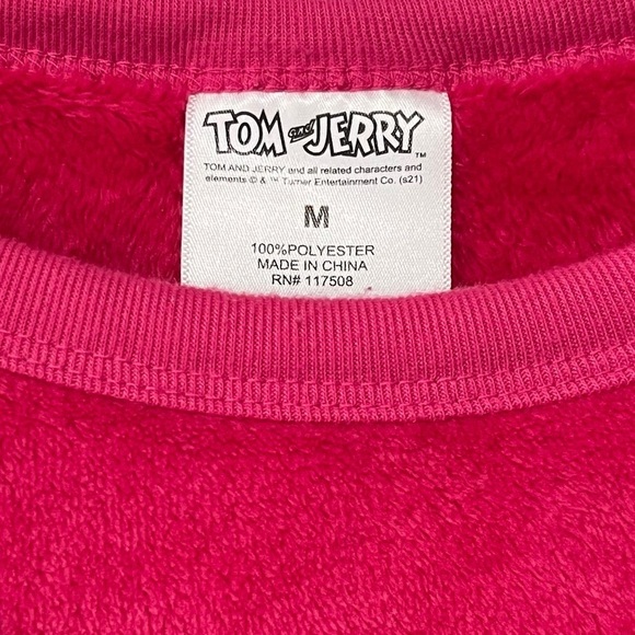 TOM AND JERRY- Pink Soft Cozy Crewneck Sweater Size M - Picture 3 of 3